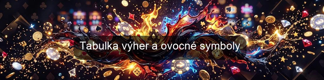 Tabulka výher a ovocné symboly Tabulka výher a ovocné symboly